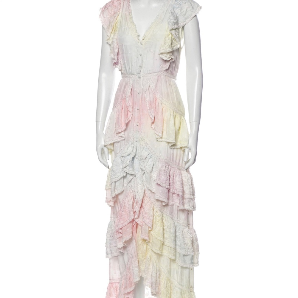 LoveShackFancy India maxi tie dye silk Dress Size 4